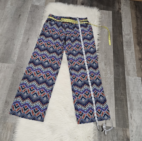 BEBOP boho chevron  palazzo wide leg pants - Picture 3 of 6